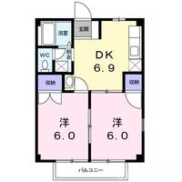 岡山県総社市井手(アパート)の賃貸物件の間取り