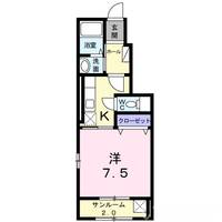 岡山県赤磐市河本(アパート)の賃貸物件105の間取り