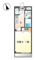 岡山県岡山市北区神田町2丁目(アパート)の賃貸物件206の間取り