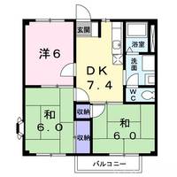 岡山県岡山市東区久保(アパート)の賃貸物件105の間取り