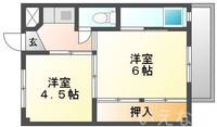 岡山県岡山市北区尾上(マンション)の賃貸物件2-101の間取り