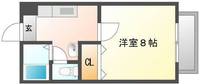 岡山県岡山市北区半田町(アパート)の賃貸物件の間取り