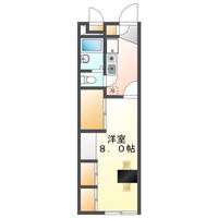 岡山県岡山市北区庭瀬(アパート)の賃貸物件102の間取り