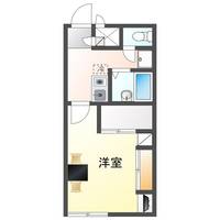 岡山県岡山市北区田中(アパート)の賃貸物件103の間取り