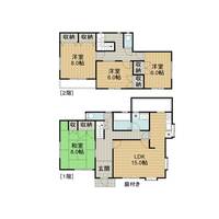 三重県四日市市大井手2丁目(一戸建)の賃貸物件の間取り
