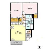 フローラルパークスB101の間取り