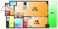 プレサンス阿波座ステーションフロントの間取り