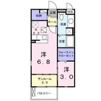静岡県三島市中島(アパート)の賃貸物件102の間取り