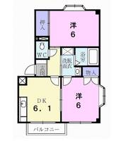 静岡県三島市谷田(アパート)の賃貸物件201の間取り