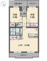 静岡県三島市富士ビレッジ(マンション)の賃貸物件303の間取り