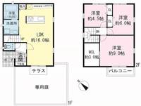 静岡県三島市谷田(タウンハウス)の賃貸物件Aの間取り