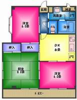 静岡県田方郡函南町平井(マンション)の賃貸物件303の間取り