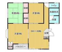 新潟県柏崎市城東2丁目(アパート)の賃貸物件202の間取り