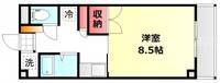 Fマンション401の間取り