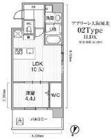 アプリーレ大阪城北の間取り