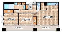 兵庫県神戸市中央区加納町2丁目(マンション)の賃貸物件の間取り