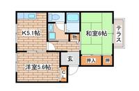 ディアス須磨山手AA102の間取り