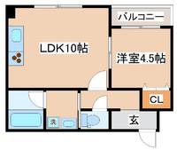 兵庫県神戸市兵庫区西多聞通2丁目(アパート)の賃貸物件の間取り