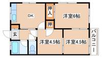 ケイアンドエスマンション白川台208の間取り