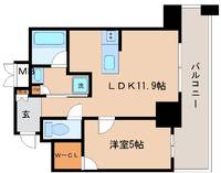 兵庫県神戸市長田区若松町3丁目(マンション)の賃貸物件の間取り
