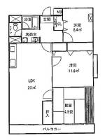メゾン霞ヶ丘の間取り