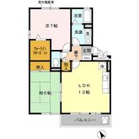クレールプラザ立花 D棟302の間取り