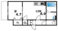 リアン名谷の間取り