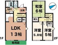 タウンハウス北別府の間取り