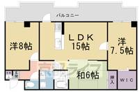 京都府京都市右京区常盤山下町の賃貸マンションの間取り
