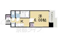 京都府京都市南区東九条烏丸町の賃貸マンションの間取り