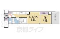 京都府京都市中京区槌屋町の賃貸マンションの間取り