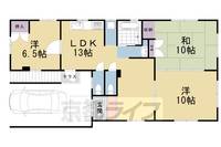 京都府京都市右京区嵯峨苅分町の賃貸マンションの間取り