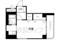 京都府京都市中京区壬生坊城町の賃貸マンションの間取り