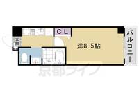 京都府京都市右京区西院西田町の賃貸マンションの間取り
