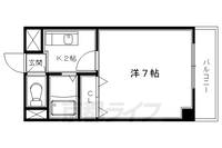 京都府京都市南区東九条西明田町の賃貸マンションの間取り