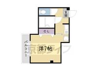 京都府京都市右京区西院日照町の賃貸マンションの間取り