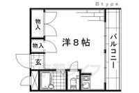 京都府京都市伏見区深草北新町の賃貸マンションの間取り