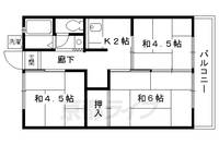 京都府京都市伏見区桃山町和泉の賃貸アパートの間取り