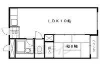 京都府京都市伏見区桃山町泰長老の賃貸マンションの間取り