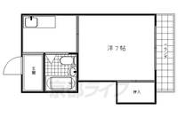 シャンブル深草3-Aの間取り