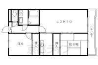 京都府京都市伏見区淀木津町の賃貸マンションの間取り