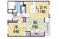 京都府京都市伏見区向島津田町の賃貸マンションの間取り