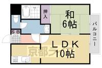 京都府京都市西京区川島寺田町の賃貸アパートの間取り