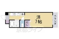 京都府京都市西京区川島有栖川町の賃貸マンションの間取り