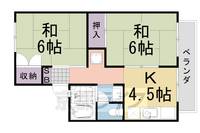 京都府京都市西京区大枝沓掛町の賃貸アパートの間取り