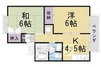 セジュール桂徳202の間取り