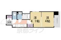 京都府京都市南区吉祥院西ノ庄西浦町の賃貸マンションの間取り
