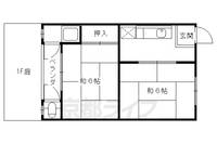 京都府京都市西京区樫原久保町の賃貸アパートの間取り