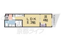セレニティ伏見桃山203の間取り