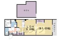 円町レジデンスⅠ303の間取り